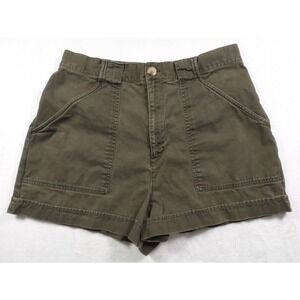 Vintage Abercrombie & Fitch Shorts Womens Size 14 Green Chino Pockets Classic
